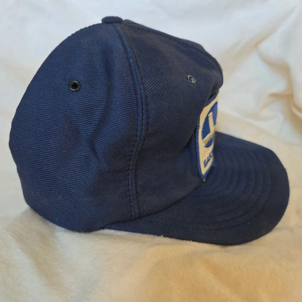 VTG EASTERN Aviation Trucker Hat Pilot Retro Louisville Mfg 1980s OSFA Navy USA‎